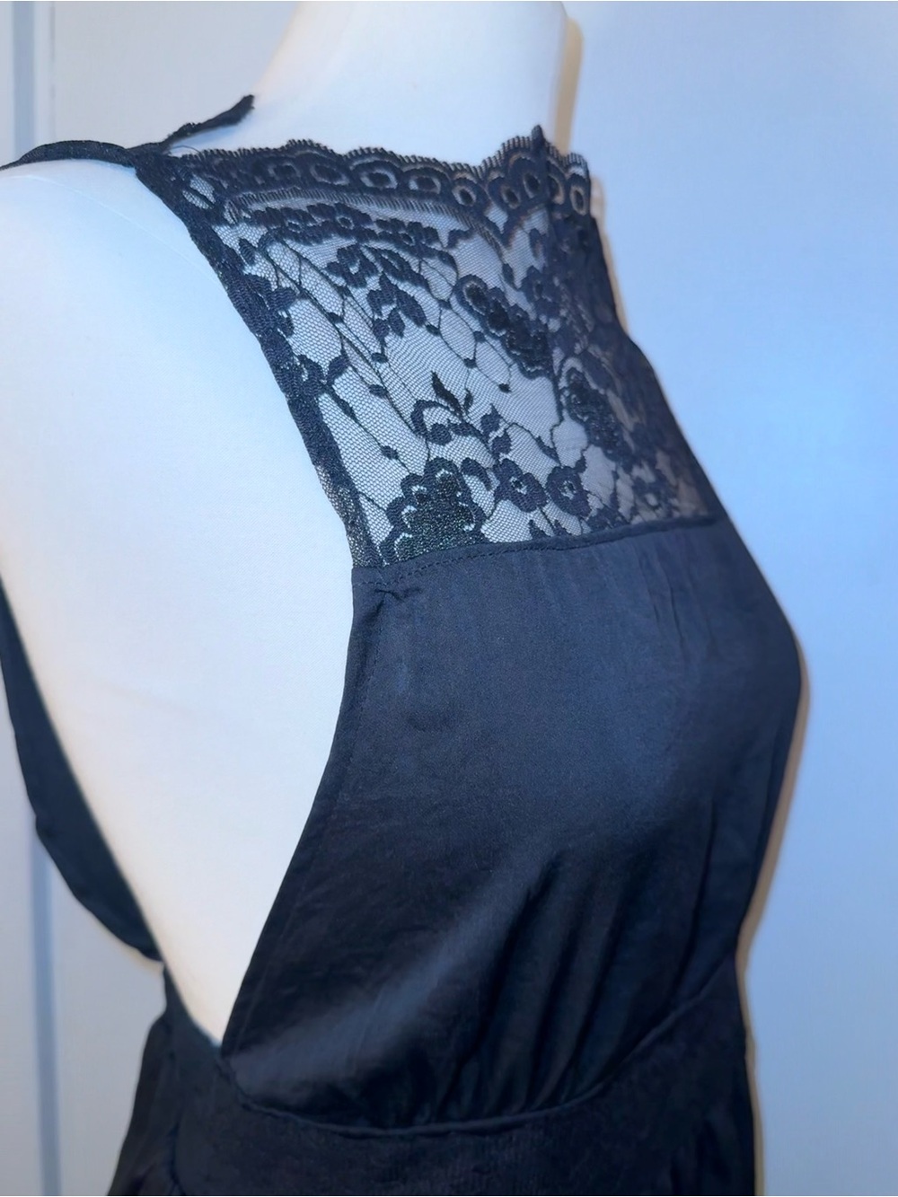 Free People Black Sleeveless Floral Lace Dress - Picture 5 of 10